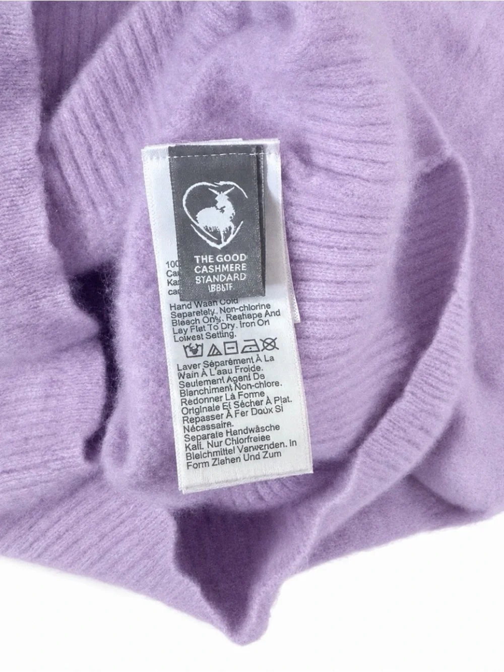 J.Crew Cashmere Crewneck Sweater Ash Lilac Purple Small Cropped
